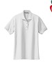 Embroidered Ladies White Short Sleeve Pique Polo #L500