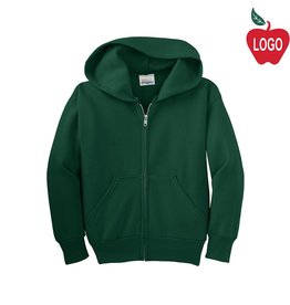 Heat Press Green Full Zip Hooded Sweatshirt #P480