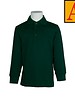 School Apparel Green Long Sleeve Jersey Polo #8326-00