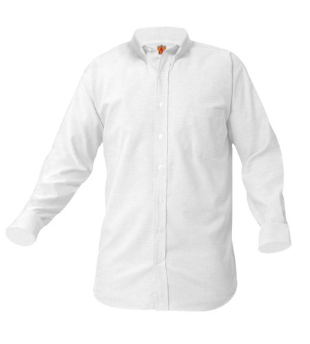 School Apparel White Long Sleeve Oxford #8140