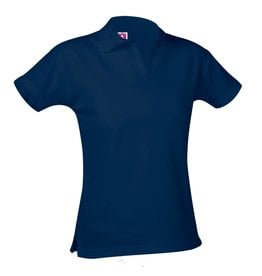 School Apparel Dark Navy Short Sleeve Girl Fit Polo #9735-00