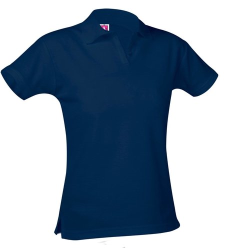 School Apparel Dark Navy Short Sleeve Girl Fit Polo #9735-00