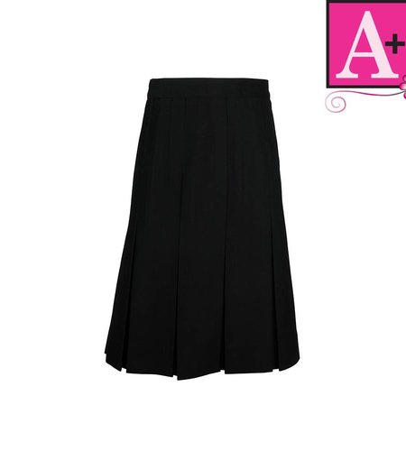 School Apparel A+ Black Twill Box Pleat Skirt #1943BT
