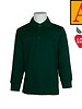 Embroidered Green Long Sleeve Jersey Polo #8326