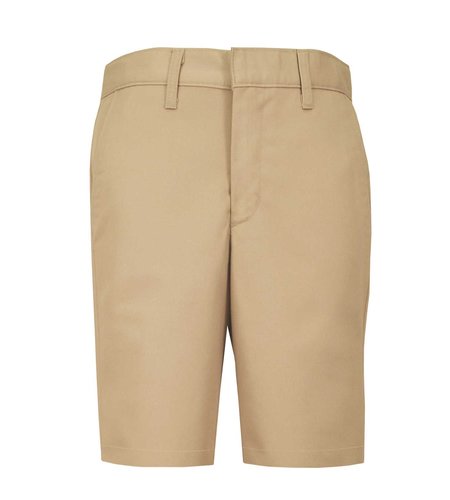 School Apparel Mens Khaki Plain Front Stretch Shorts #7898