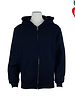 Navy Blue Zip Hooded Sweatshirt #997