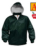 Embroidered Green Hooded Nylon Jacket #6225-1825