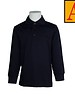 School Apparel Dark Navy Blue Long Sleeve Jersey Polo #8326-00