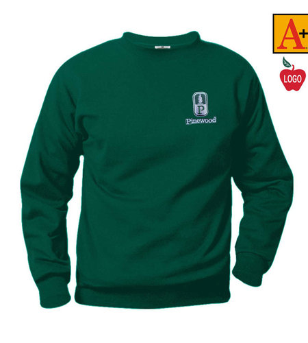 Embroidered Green Crewneck Sweatshirt #6254-1844-Grade K-6