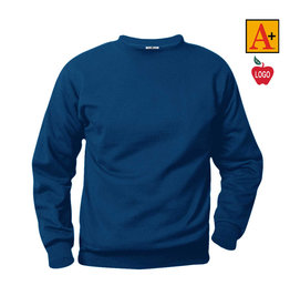 Embroidered Navy Blue Crewneck Sweatshirt #6254-1831