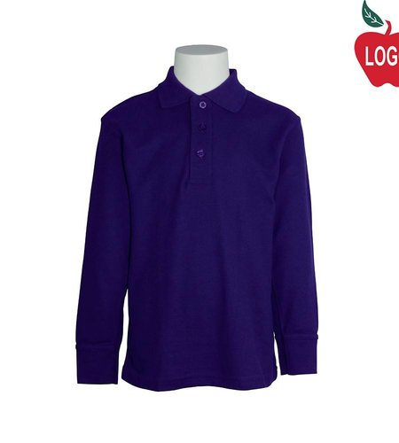 Heat Press Heat Press Purple Long  Sleeve Pique Polo #8766-1850