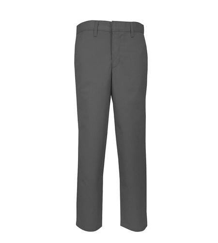 School Apparel Boys Dark Grey Plain Front Stretch Pant #7893