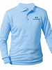 Embroidered Light Blue Jersey Knit Long Sleeve Shirt #8326-1802