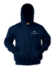 Embroidered Navy Full-Zip Hooded Fleece Sweatshirt #6247-1802