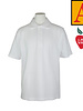 Embroidered White Short Sleeve Pique Polo #8760-1844-Grade K-6