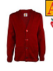 Embroidered Lipstick Red Cardigan Sweater #6300-1852-Grade PK-5