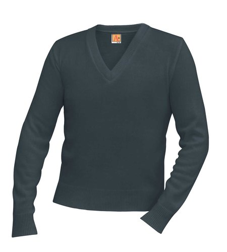 Embroidered Charcoal Grey Pullover Sweater #6500-1857