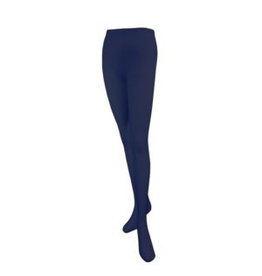 GIRLS FLAT KNIT RAYON TIGHTS, NAVY #SC35