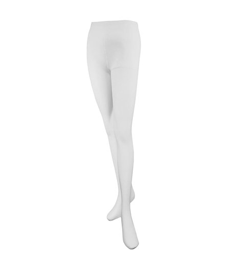 GIRLS FLAT KNIT RAYON TIGHTS, WHITE #SC35