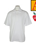 Embroidered White Short Sleeve Pique Polo #8432-1814-Grade K-8