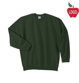 Embroidered Green Crewneck Sweatshirt #6254-1851