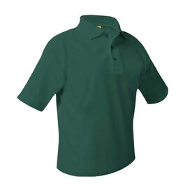 Embroidered Green  Short Sleeve Pique Polo #8760-1851