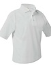 Embroidered White Short Sleeve Pique Polo #8760-1851