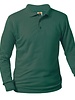 Embroidered Green  Long Sleeve Jersey Polo #8326-1851