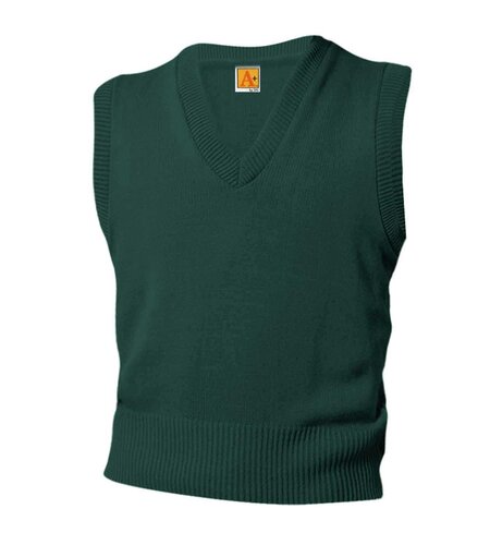 Embroidered Green Sleeveless Sweater Vest #6600-1851