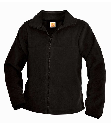 Embroidered Black Full Zip Fleece Jacket #6202-1810