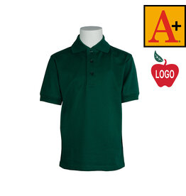School Apparel |EM-8320|1821-EA1|SS JERSEY POLO|ILM ACADEMY|GREEN|