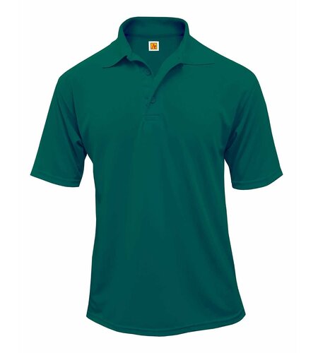 School Apparel |EM-8953|1844-EA2|SS  DRI FIT POLO|PINEWOOD|GREEN|