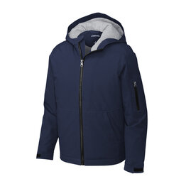SANMAR Embroidered Navy Nylon Jacket #YST56 WIth Logo