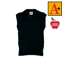 Embroidered 6600 Green Sweater Vest With Logo