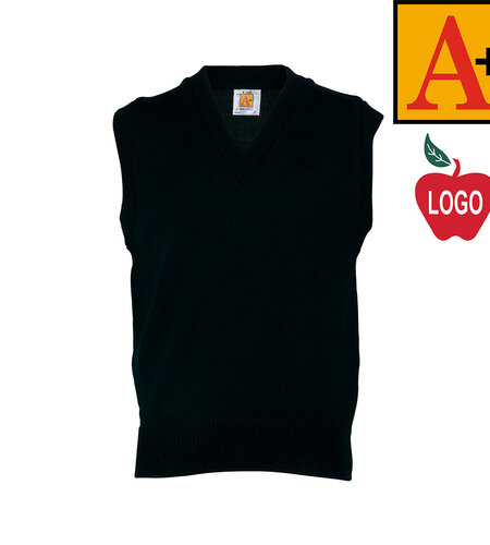 Embroidered 6600 Green Sweater Vest With Logo