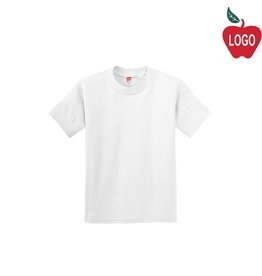 Heat Pressed 5450 White Tee Shirt With Logo