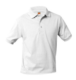 Embroidered 8320 White SS Polo Shirt With Logo