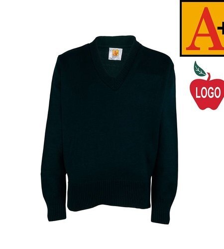 Embroidered 6500 Green Pullover Sweater With Logo