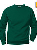 Embroidered 6254 Green Crew Sweatshirt With Logo