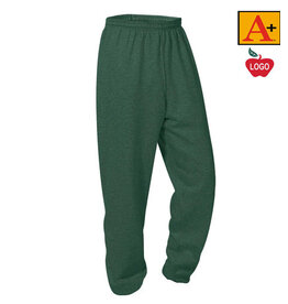 School Apparel Heat Pressed 6252 Green Sweatpants With Logo