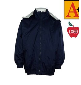 Embroidered 6225 Navy Nylon Jacket With Logo