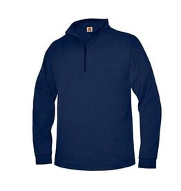 Embroidered 6295 Navy 1/4 Zip Crew Sweatshirt With Logo