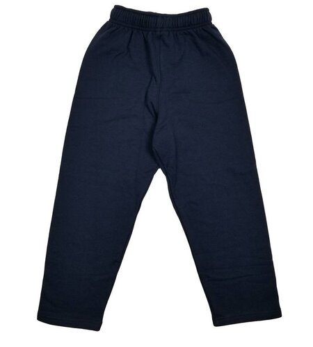 Heat Pressed 6146 Navy Hemmed Sweatpants With Logo On Leg Grades 4-8
