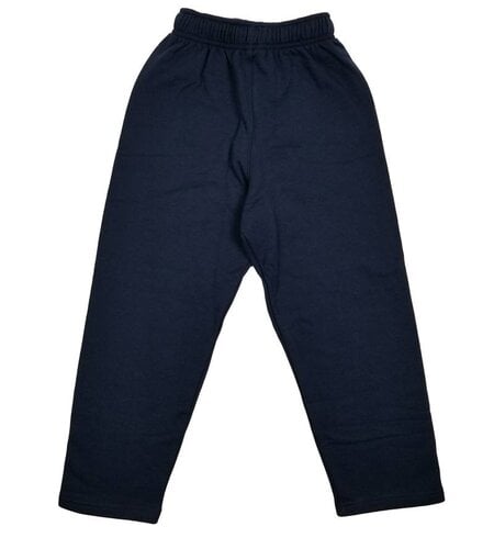 Heat Pressed 6231 Navy Hemmed Sweatpants With Logo On Leg