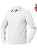 Heat Pressed 8326 White LS Jersey Polo Shirt With Logo