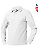 School Apparel Heat Pressed 8326 White LS Jersey Polo Shirt With Logo
