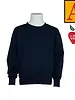 Embroidered 6254 Navy Crew Sweatshirt With Logo Grades K-8