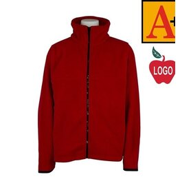 Embroidered Lipstick Red Full Zip Fleece Jacket #6202-1846 Grade TK-8