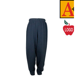 School Apparel Embroidered Youth Navy Blue Fleece Pant #6146