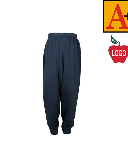 Embroidered Youth Navy Blue Fleece Pant #6231